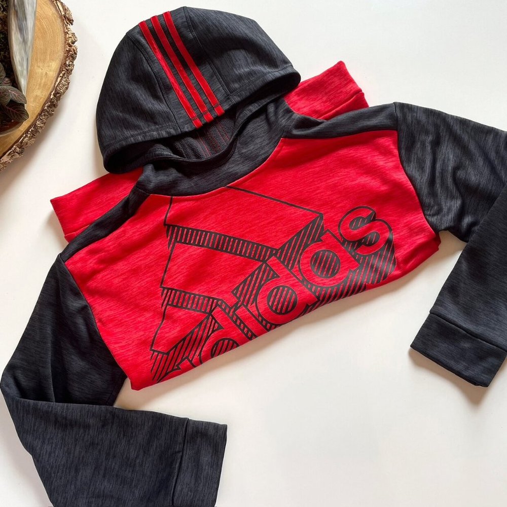 (New) • Adidas Red Active Hoodie • 14/16